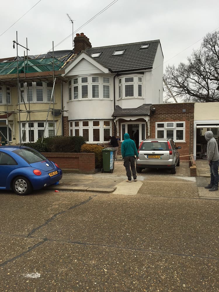 Terraced London street where the team is working
