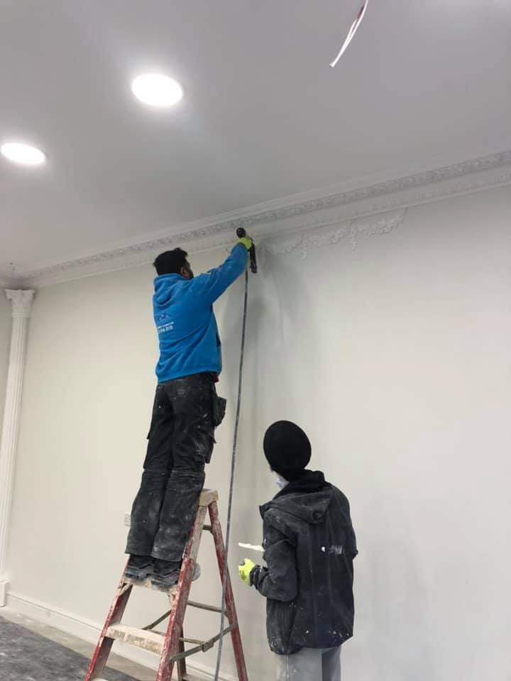 Operative marking out partition walls